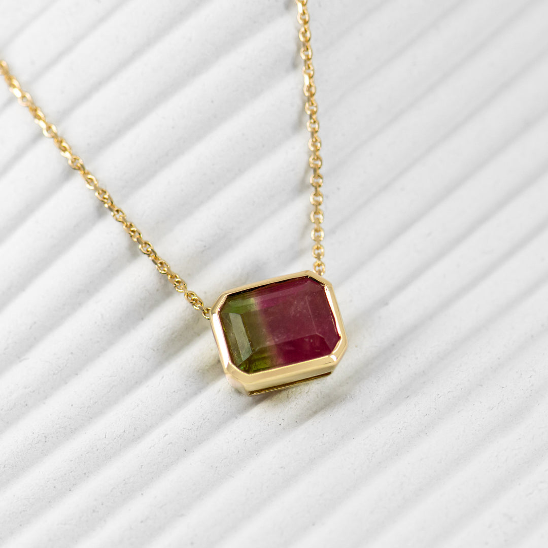 Watermelon Sugar Pendant - Bezel Set