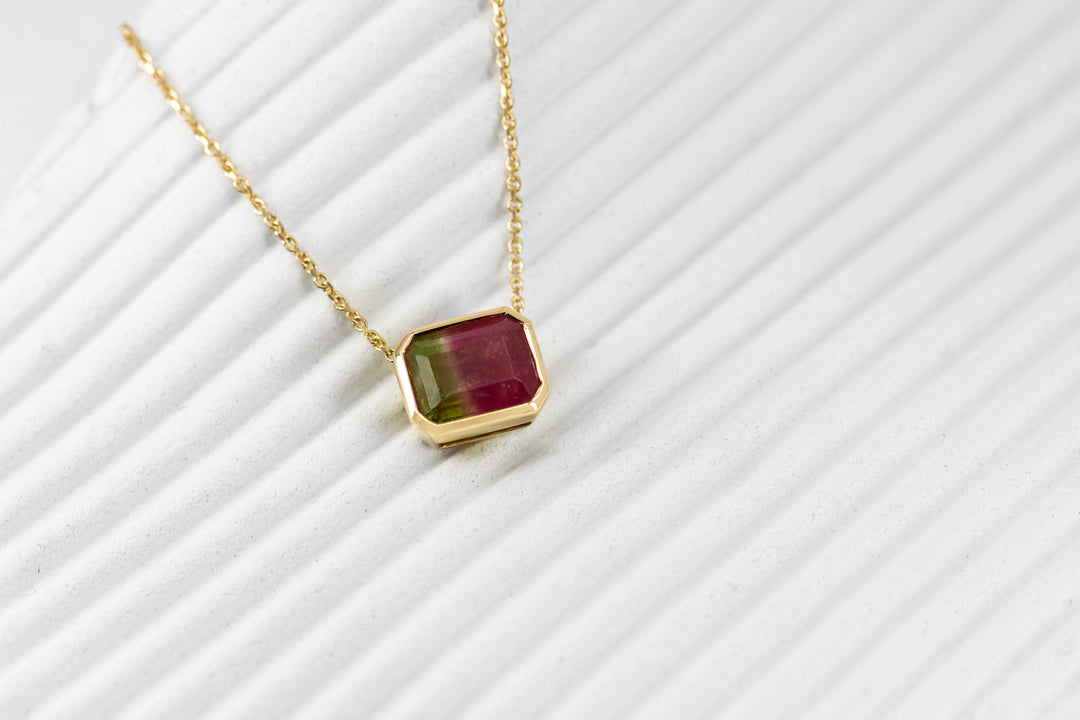Watermelon Sugar Pendant - Bezel Set