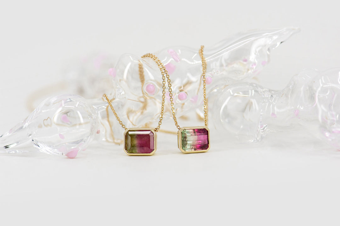 Watermelon Sugar Pendant - Bezel Set