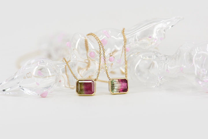Watermelon Sugar Pendant - Bezel Set