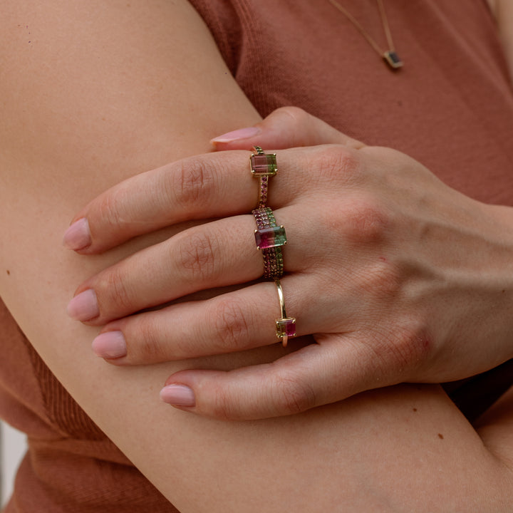Watermelon Sugar Ring - Triple Row Style