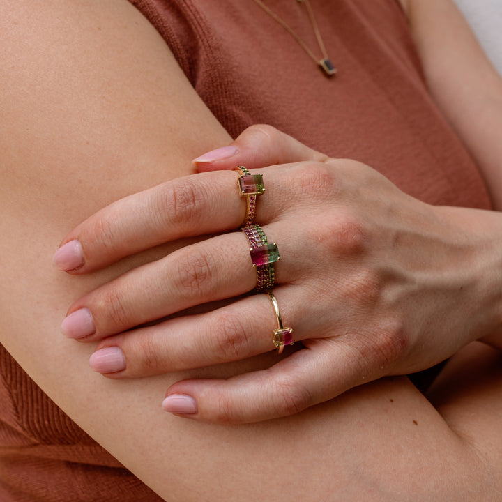 Watermelon Sugar Ring - Small, Single Row Style