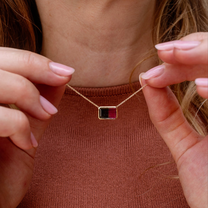 Watermelon Sugar Pendant - Bezel Set
