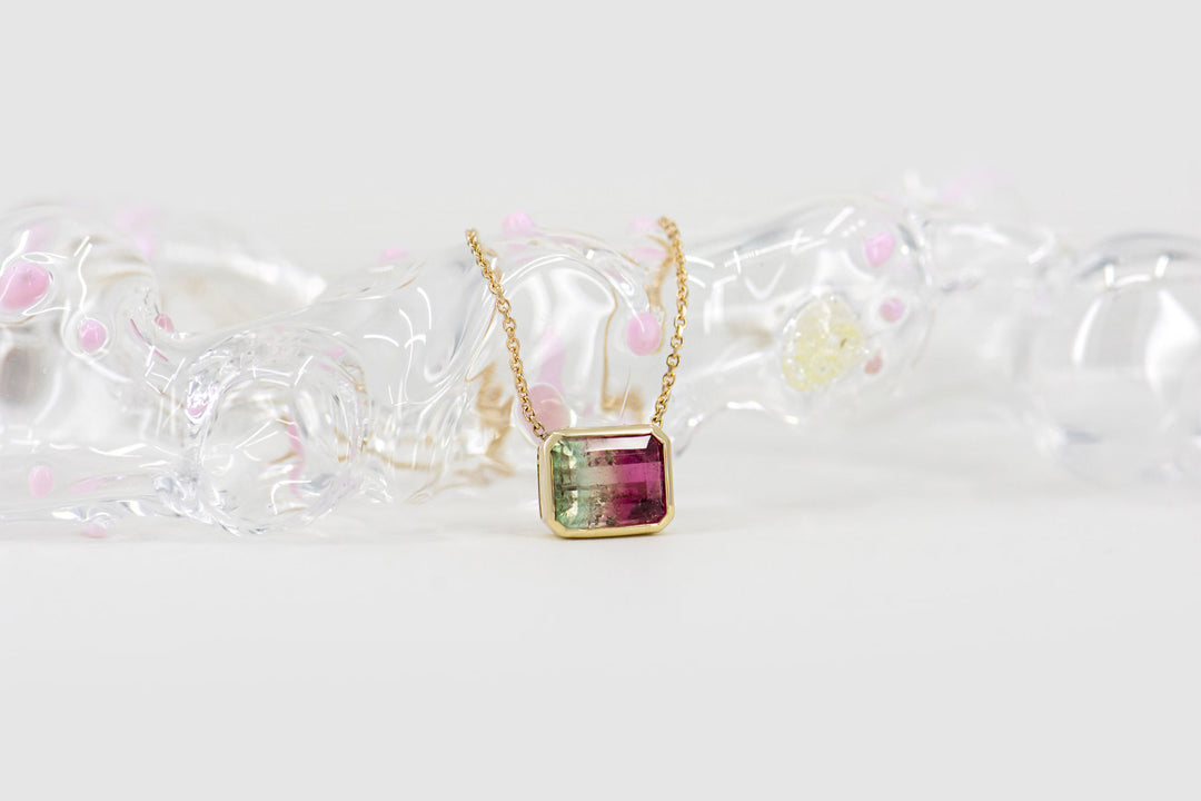 Watermelon Sugar Pendant - Bezel Set