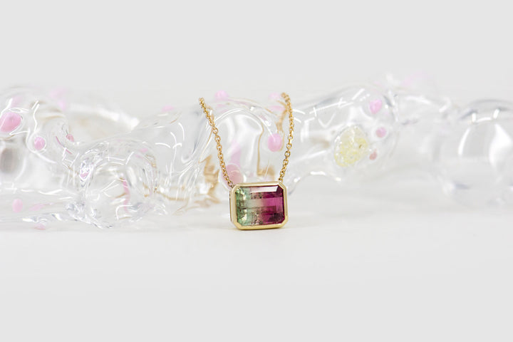 Watermelon Sugar Pendant - Bezel Set
