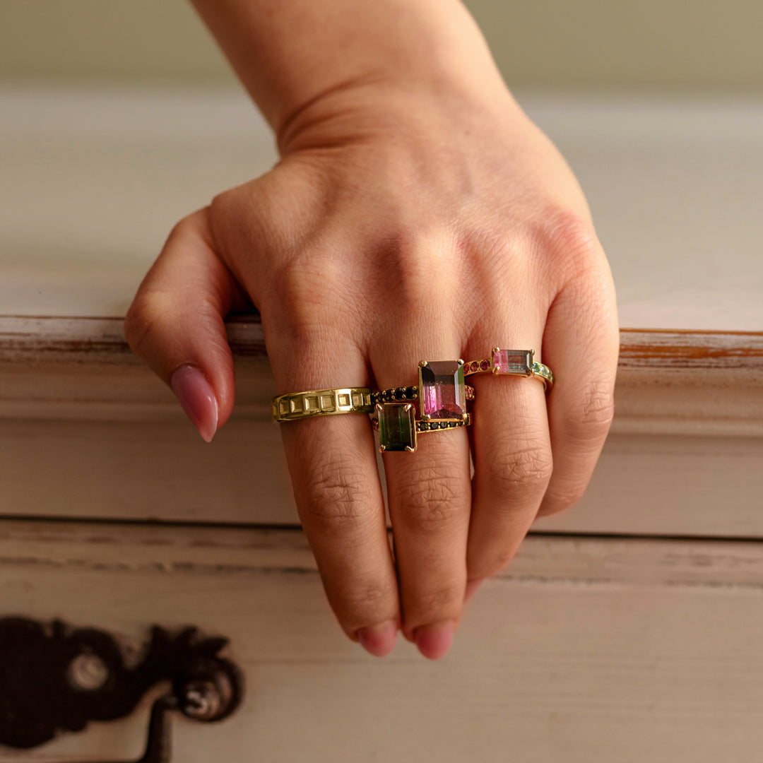 Watermelon Sugar Ring - Small, Single Row Style