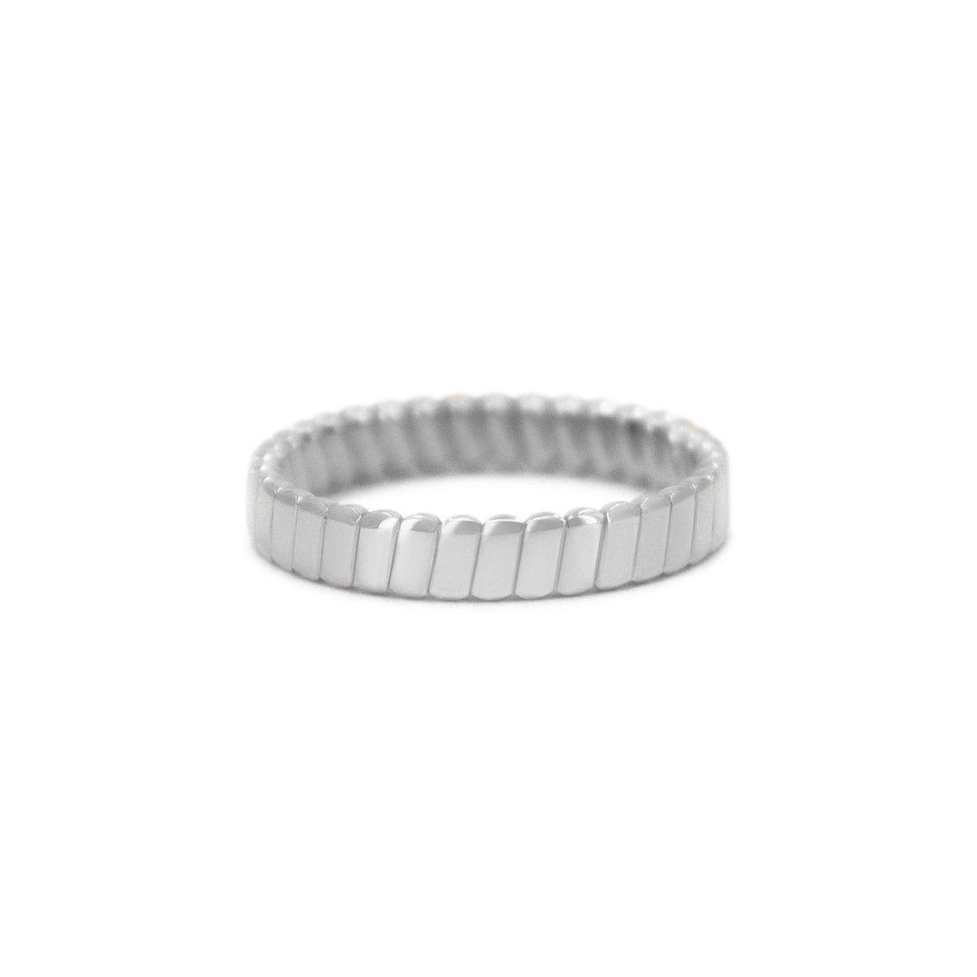 Slim Diagonal Groove Ring