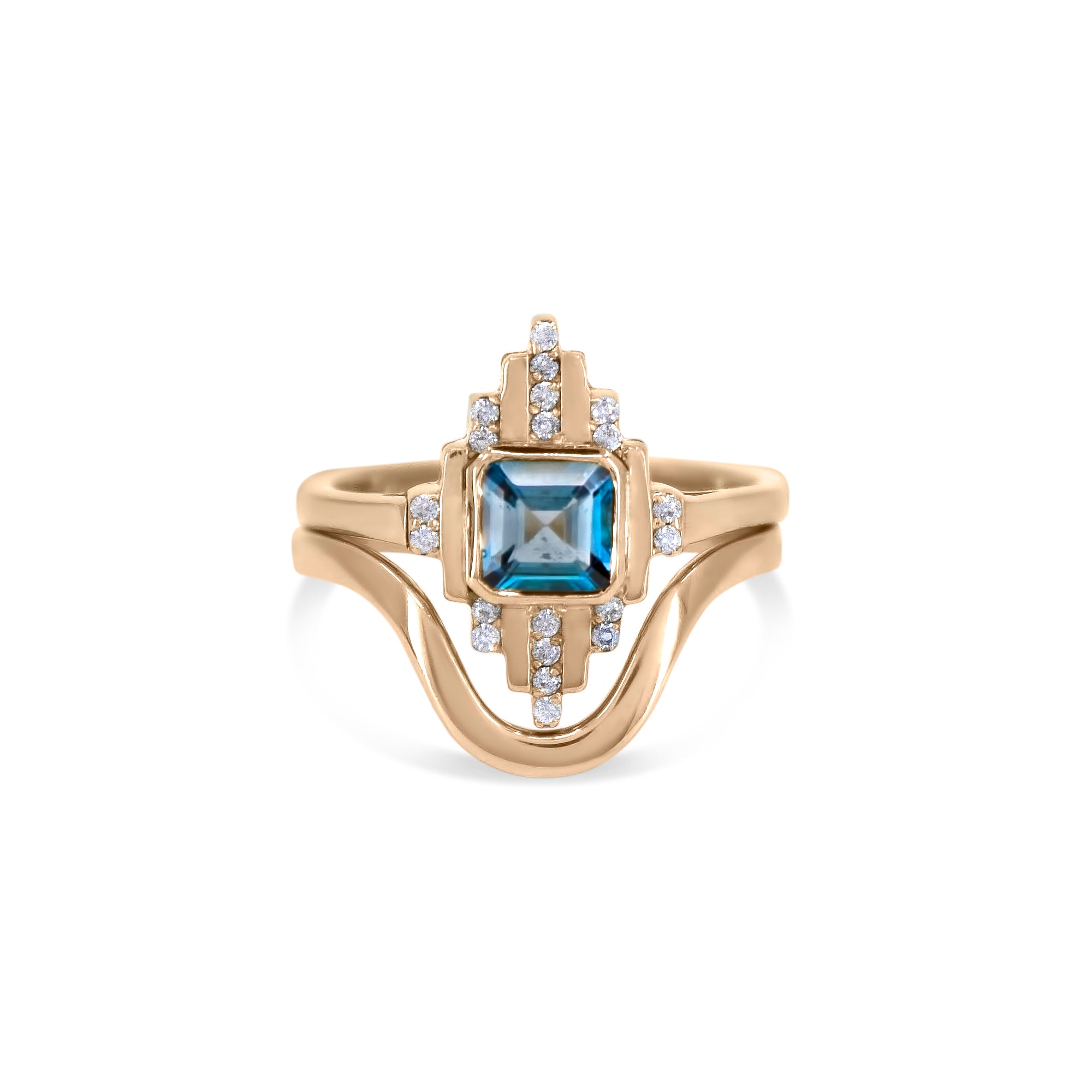 Deep curved wedding band on sale