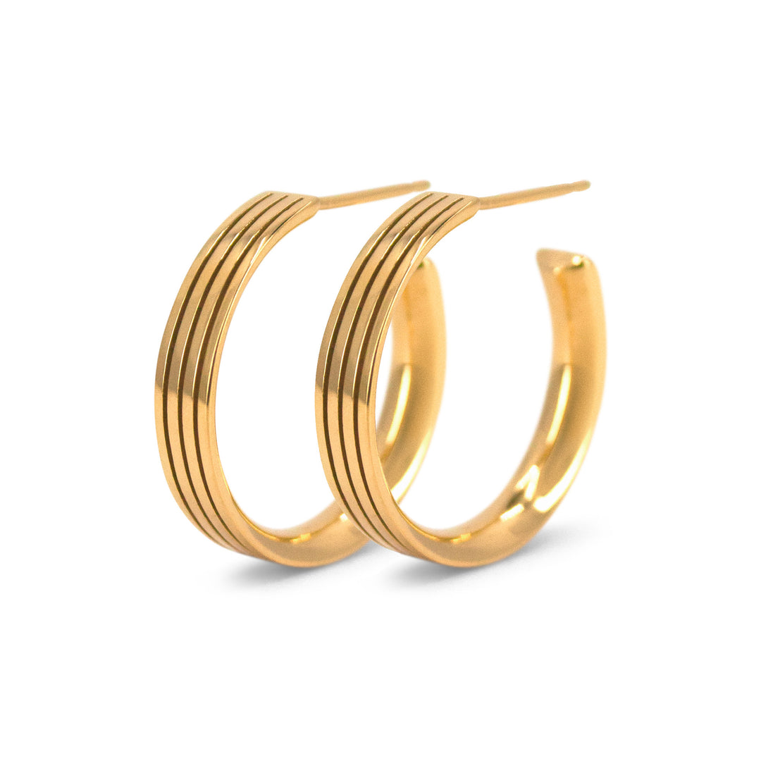 Tri-Grooved Medium Hoops