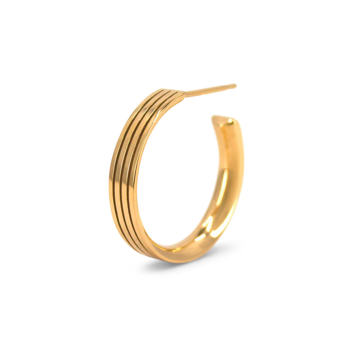 Tri-Grooved Medium Hoops